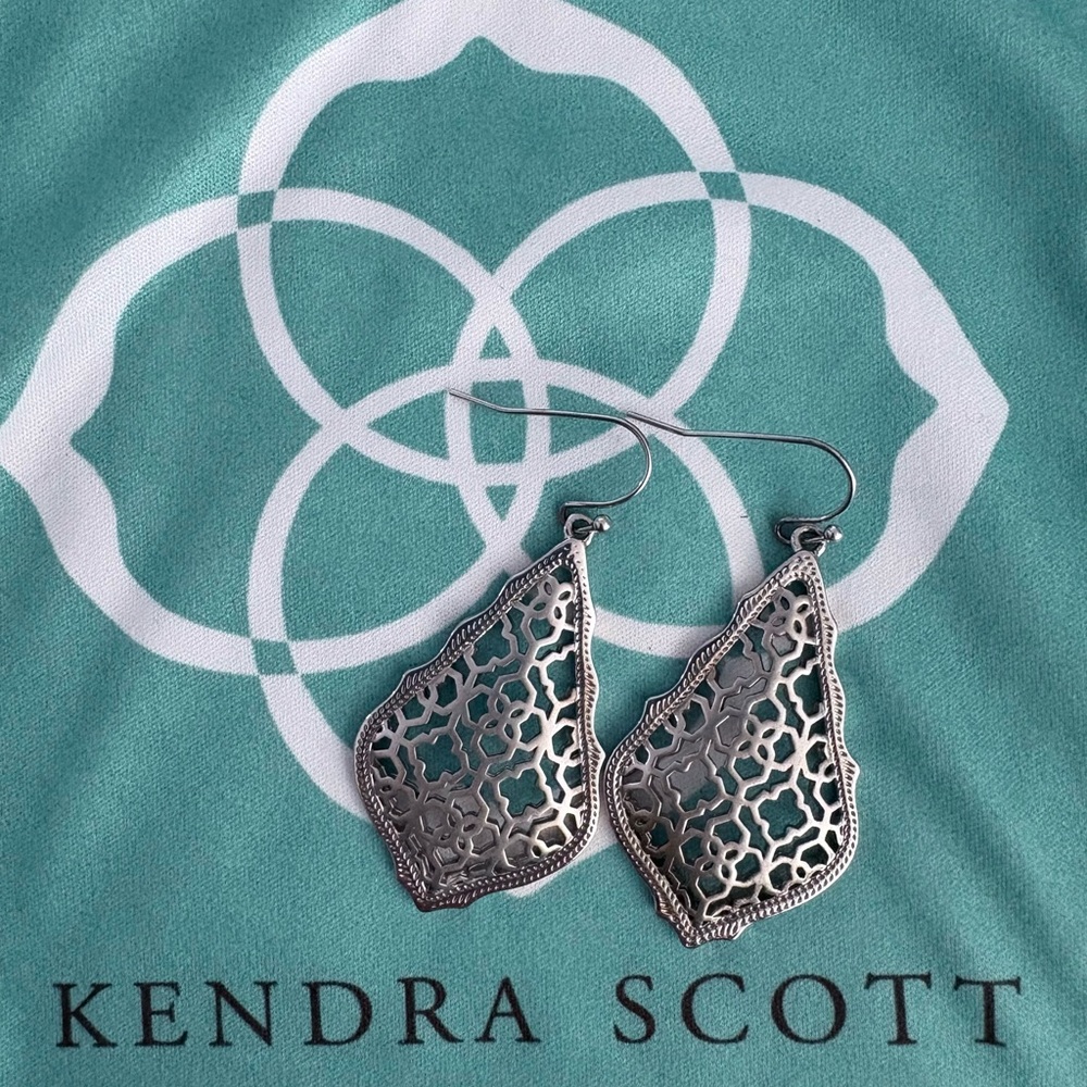 Kendra Scott Addie Silver Filigree Drop Earrings